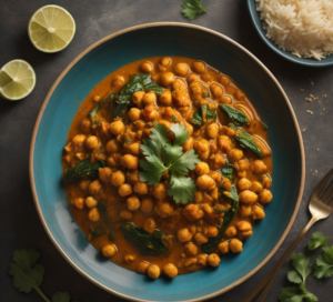 Chickpea-and spinach-curry