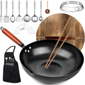 Kaqinu-Carbon-Steel-Wok-Pan-14-Piece-Set
