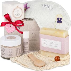 Lizush-Bath-Gift-Set - Pampering-Box-with- Spa-Items- Valentines-Day-Gifts- for-Her-Handmade Relaxation-Gifts-for- Women