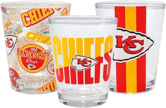 NFL Kansas city chiefs shot glasses