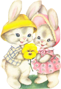 Easter-Bubbies-rabbits, easter, casal