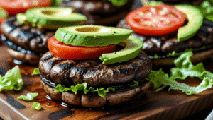 Best Diets for Longevity: What Science Says 25 | eat move healthy Grilled-Portobello- Burgers-with-Avocado