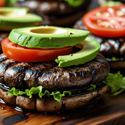 Grilled-Portobello- Burgers-with-Avocado