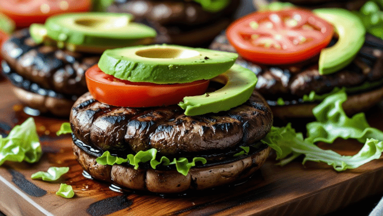 Grilled-Portobello- Burgers-with-Avocado