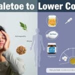 Stressed person with visual representation of cortisol's effects on the body and supplements that can help lower cortisol levels