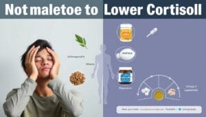 9 Effective Natural Stress-Relief Techniques 2 | eat move healthy Stressed person with visual representation of cortisol's effects on the body and supplements that can help lower cortisol levels