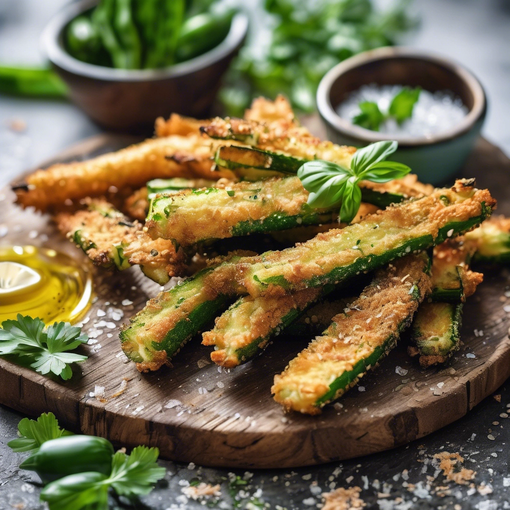 Crispy Air-Fryer Zucchini Fries 1 | eat move healthy Crispy-Air-Fryer-Zucchini-Fries