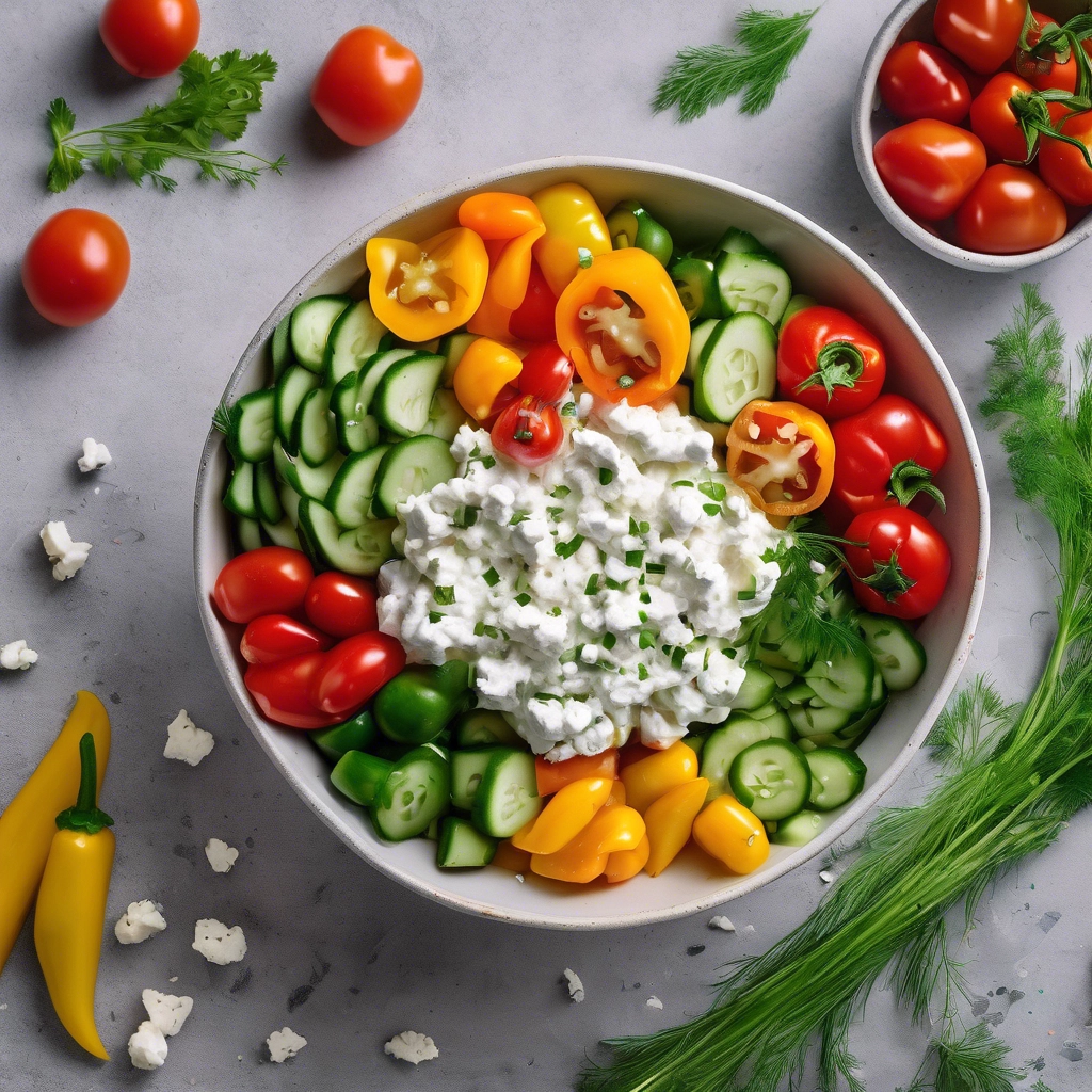 Cottage-Cheese-Veggie- Bowl