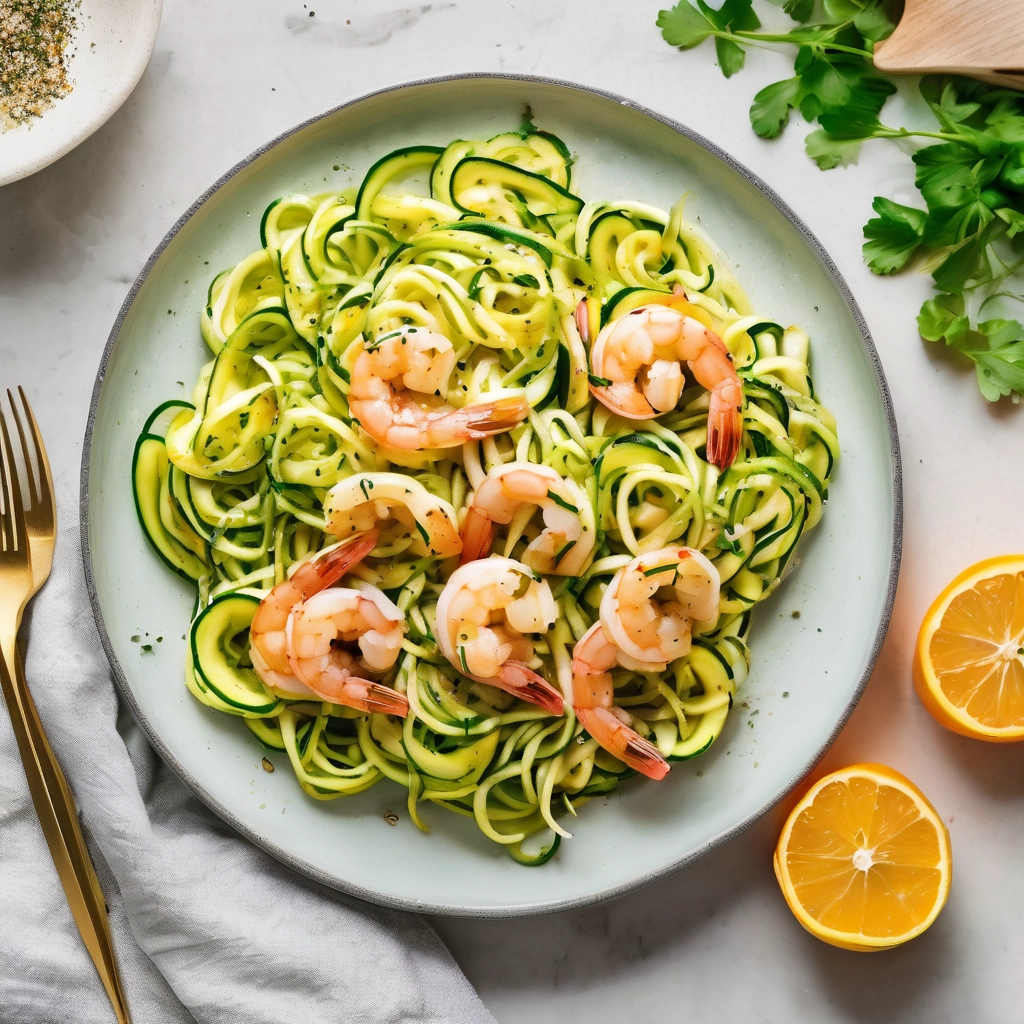 Garlic Butter Shrimp Zoodles Recipe 1 | eat move healthy garlic-butter-shrimp- zoodles-recipe