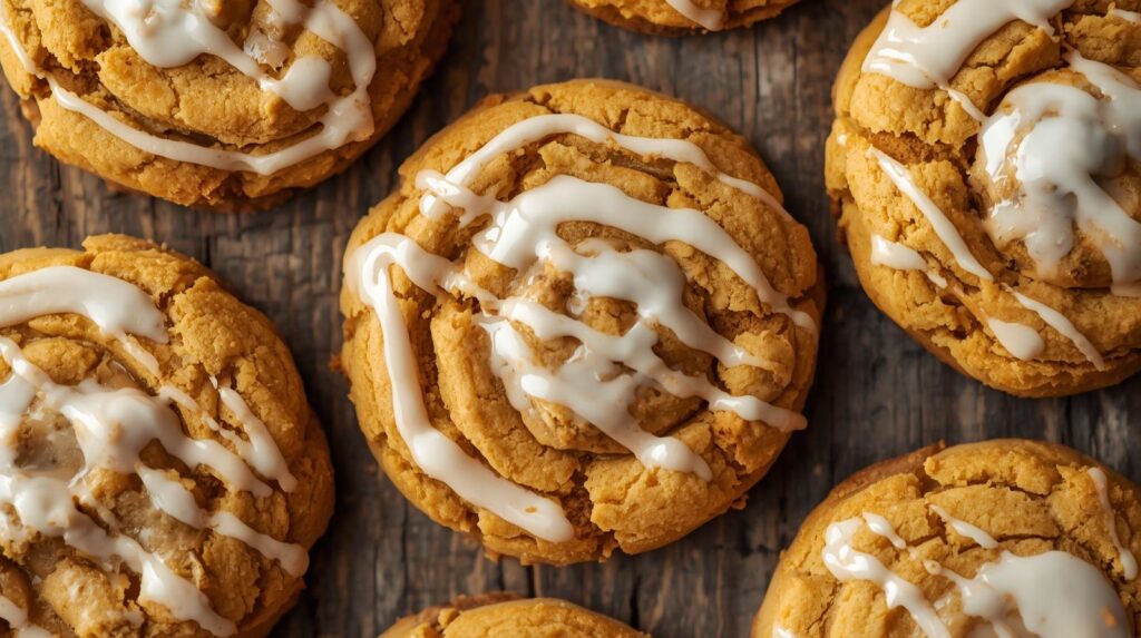 Low-Carb Pumpkin Cookies with glaze