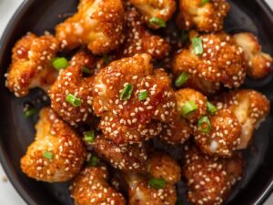 Sweet Potato Casserole 15 | eat move healthy Sesame Cauliflower “Chicken”