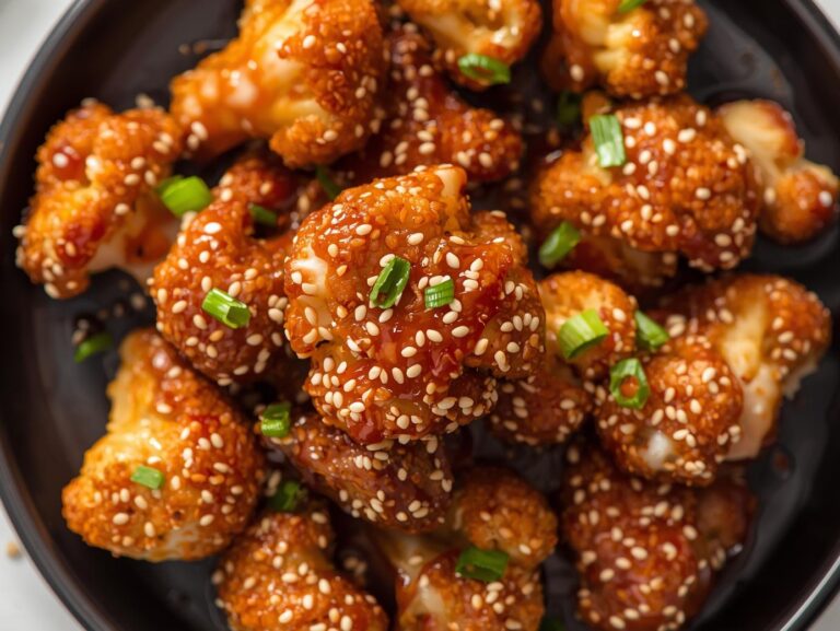 Low-Carb Sugar-Free Sesame Cauliflower 1 | eat move healthy Sesame Cauliflower “Chicken”