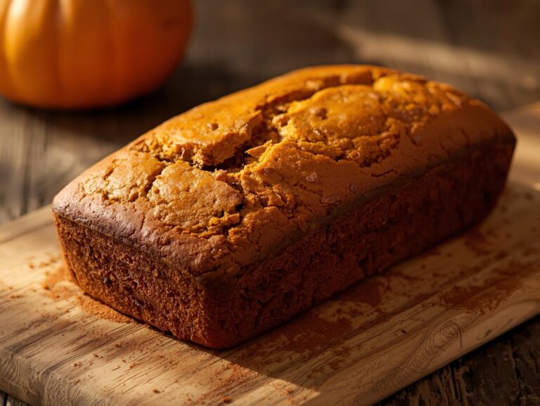 Sugar-Free Pumpkin Bread Loaf