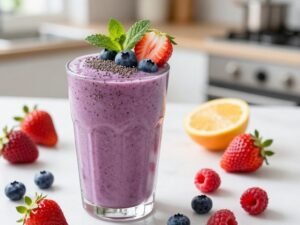 Helpful Tips for Self-Care 9 | eat move healthy Berry Protein Blast Smoothie